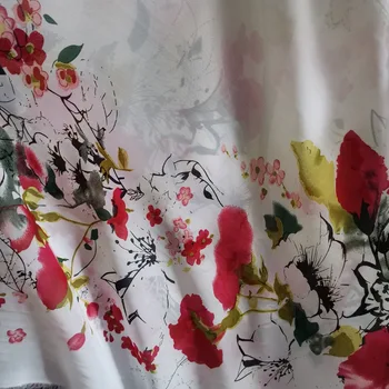  Rochie Tesatura de Cosplay de Moda de Flori poftă de mâncare 75D Sifon Poziția de Imprimare DIY de Vară Elegant Tesatura de Eșarfă Bluza
