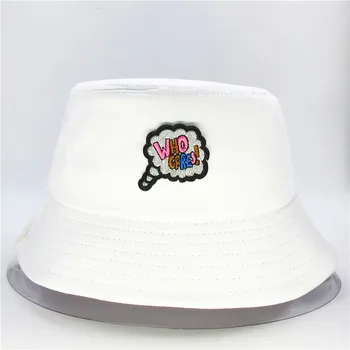  Scrisoare Broderie de Bumbac Pălărie Găleată Pălărie Pescar Călătorie în aer liber la Soare Cap Pălării pentru Bărbați și Femei 297