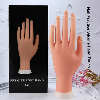  Silicon Flexibil Din Material Plastic Moale De Mână De Sex Feminin Model De Afișare Mâinile Pentru Manichiura De Formare Unghii False Model De Afișare Instrumente De Manichiură