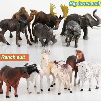  Simulare de animale sălbatice jucarii modele statice pădure ferme de bovine și ovine, jucării din plastic, jucării grădiniță pentru educație
