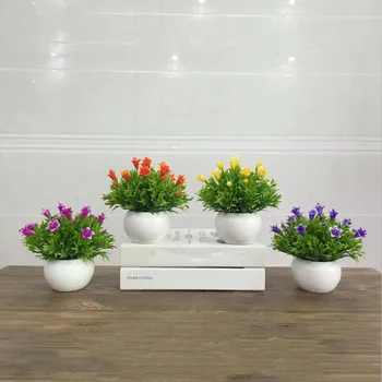  Simulare Mic Bonsai Artificiala A Plantelor Verzi, Ghivece De Plastic Fals Flori Pentru Acasă Ecologizare Ornamente Decor, Cadouri, En-Gros