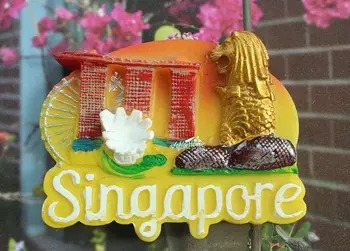  Singapore Merlion Călătorie Turistică de Suveniruri 3D Rășină Decorative Magnet de Frigider Ambarcațiuni CADOU