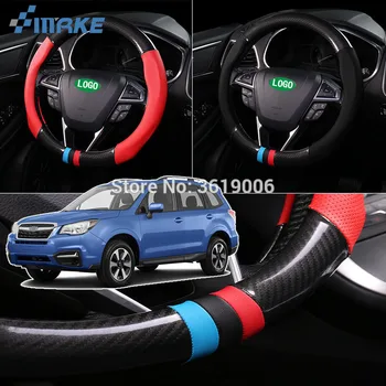  smRKE Pentru Subaru Forester Volan Acoperire Anti-Alunecare din Fibra de Carbon de Top din PVC Piele Sport Stil