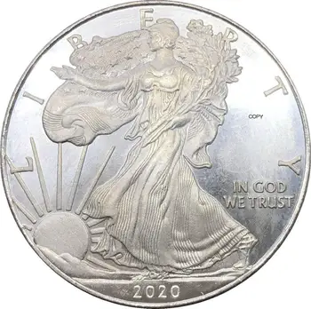  Statele unite ale americii 1 Dolar American Vulturul de Argint în Lingouri, Monede 2020 Placat cu Argint Monedă Comemorativă Copia fisei