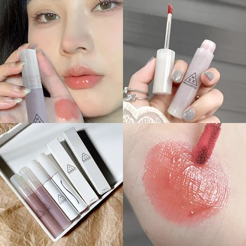  Sticla Oglinda Ruj Cosmetice Mat Velvet Lip Gloss De Buze Rezistent La Apa Noroi Durată Femeile Jeleu Crescut Coreean Tint Lip Glaze Machiaj