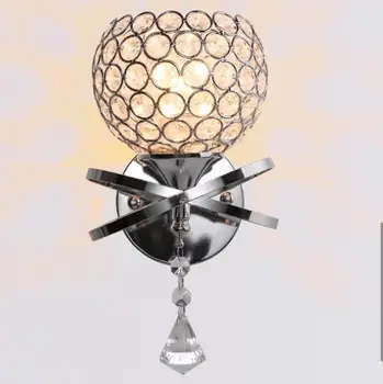  Stil Modern Noptieră Lampa de Perete Dormitor Scara Lampă de Cristal cu Lumini de Perete E27 LED Lumini de Perete de Argint/Aur Lampa Led Pentru Decor Dormitor