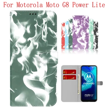  Sunjolly Caz pentru Motorola Moto G8 Putere Lite Portofel Stand Flip PU Caz Telefon Acopere coque capa Acoperi Caz