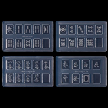  Super Mini Mahjong Chineză Cercei Pandantiv Rasina Mucegai Silicon Obține Bogat Mahjong Unghii Mucegai Mahjong Rășină Instrumente De Ambarcațiuni