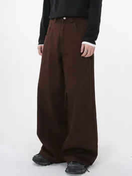  SYUHGFA Uzura Bărbați 2023 Toamna coreeană de Moda Streetwear Drepte Picioarele Larg, Blugi Casual, Vintage, Pantaloni din Denim Libere