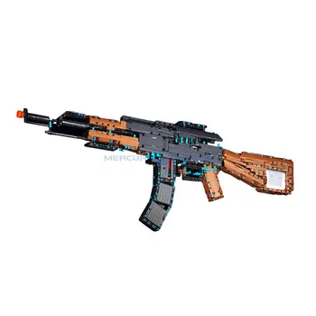  T2034 AK47 Pușcă de Asalt Pistol MOC Moale Glonț cu Scopul de Formare Pistol de Jucărie Joc CS Pistol de Model Jucării pentru băieți