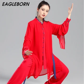  Tai Chi Seturi de Femei Tai Chi Practică Uniformă Tradițională Chineză de Îmbrăcăminte pentru Femei Costum Costum din Trei piese Kungfu Îmbrăcăminte Qigong