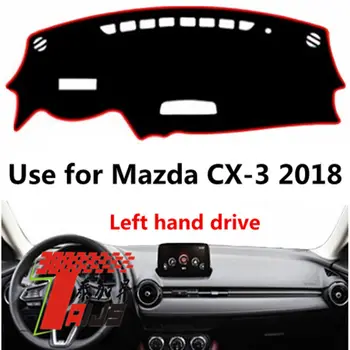  Taijs volan pe Stânga Fibre de Poliester de 3 Culori de Bord Auto Acoperi Bord Mat pentru Mazda CX-3 Demio 2018 2019 2020 Cu HUD