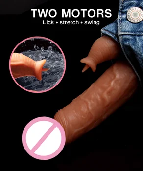  Telescopic Automat Penis Vibrator pentru Femeie Realist Penis artificial Vagine Masturbari Clitoris Lins Limba Jucarii Sexuale pentru Femei
