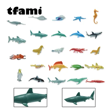  TFAMI 24BUC Ocean Serie de MINI Pești Tropicali de Animale Jucării Pentru Copii Pești Tropicali Model de Animale pentru Copii Jucarii Pentru Băiat Ziua de nastere Gif