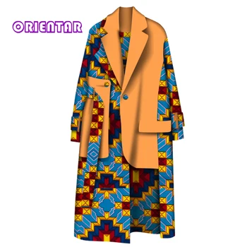  Toamna Haină Lungă Femei Trenci din Africa Tipărite Moda Streetwear Pardesie Femei din Africa de Îmbrăcăminte Elegant WY5663