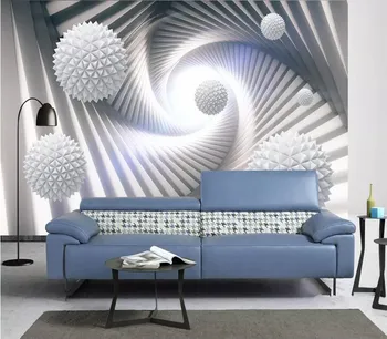  trei-dimensional cu balonul rotund constructii spațiu TV de perete de fundal personalizate profesionale murală en-gros de fundal poster photo wall