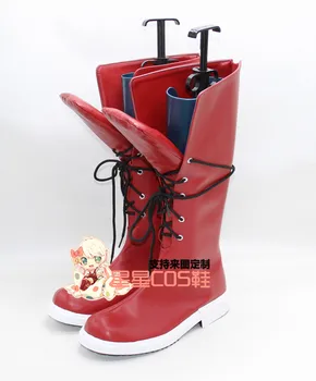  Tsukiuta Haduki Roșu Halloween Cosplay Pantofi Cizme X002