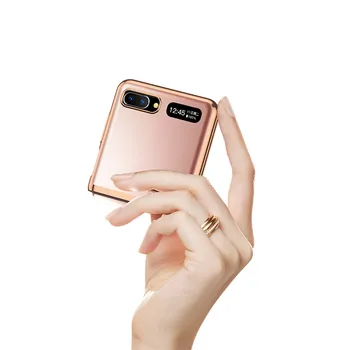  Ultra-subțire de Galvanizare Transparent Cazul în care Telefonul rezistent la Șocuri Capac de Protectie Shell pentru Samsung Galaxy Z Flip/F7000/F7070 Telefon