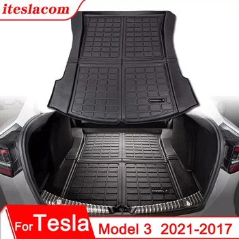  Upgrade-Model 3 2021 Portbagaj Covoras TPE Pad Pentru Tesla Model 3 Mat Accesorii Portbagaj Cargo Tava Podea Cu Model3 LOGO-ul Portbagaj Covorase