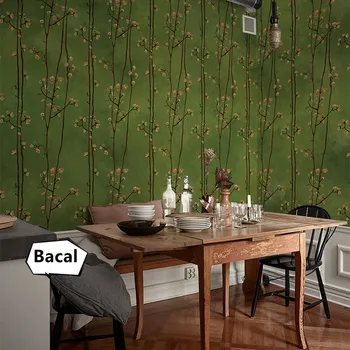  Verde Ulei Pictura Tapet Floare franceză Retro, Tapet Dormitor, Tapet Living cu TV Personalizat Murale de Perete Decor