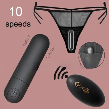  Vibratoare Chilotei 10 Funcția de Telecomandă Wireless Reîncărcabilă Glont Vibrator Curea pe Lenjerie de corp Vibrator pentru Femei Jucării Sexuale