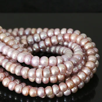  Violet naturale de apă dulce pearl abac rondelle margele vrac 9-10mm pret de fabrica comerț angro și cu amănuntul a face bijuterii 15inch B1383