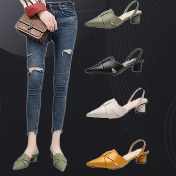  VXO Femeie Tocuri Sandale pentru Femei de Moda Pompe de Vară Indesata Toc Papuci de casă Rochie de Petrecere Pantofi
