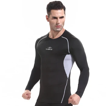  W2881 - Antrenament fitness barbati tricou maneca Scurta barbati termică musculare culturism purta compresie Elastică Subțire exercițiu de îmbrăcăminte
