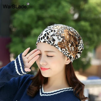  WarBLade Noua Moda Femei Chelioși Căciuli De Toamnă Și De Iarnă Pălării Calde Capac Femela Leopard Eșarfă, Pălărie Trei Căciuli Capota