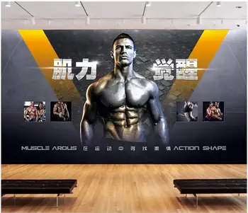  WDBH foto Personalizat tapet 3d Moda exercițiu de fitness musculare trezire fundal living decor fundal pentru perete 3 d