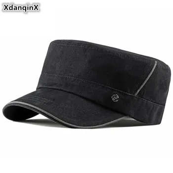 XdanqinX Adult Men ' s Bumbac Pălărie Militar Navy Pălării 2020 Oameni Noi Capac Plat Reglabil Dimensiune Brand de Moda Limba Sepci Snapback Cap