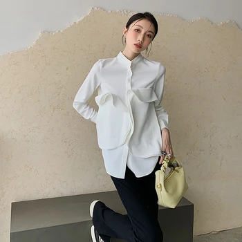  ZCSMLL Nou de Primăvară, Toamna Stil Vintage cu Mâneci Lungi Tricou Femei Design Sentiment de Minoritate Strat Chic Moda coreeană 2022 Maree