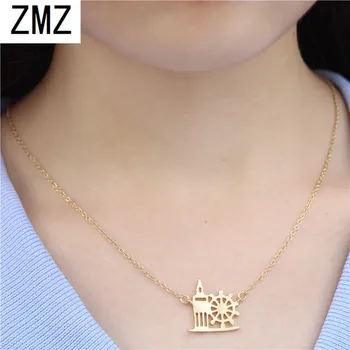  ZMZ 2019 50pcs Europa/US moda drăguț arhitectură Europeană geometrie pandantiv colier cadou pentru mama/prietena petrecere bijuterii